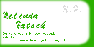 melinda hatsek business card